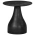 Mesa auxiliar madera maciza de mango negra Ø40x40
