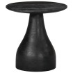 Mesa auxiliar madera maciza de mango negra Ø40x40 cm