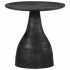 Mesa auxiliar madera maciza de mango negra Ø40x40