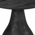 Mesa auxiliar madera maciza de mango negra Ø40x40