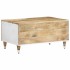 Mesa de centro de madera maciza de mango 80x50x40
