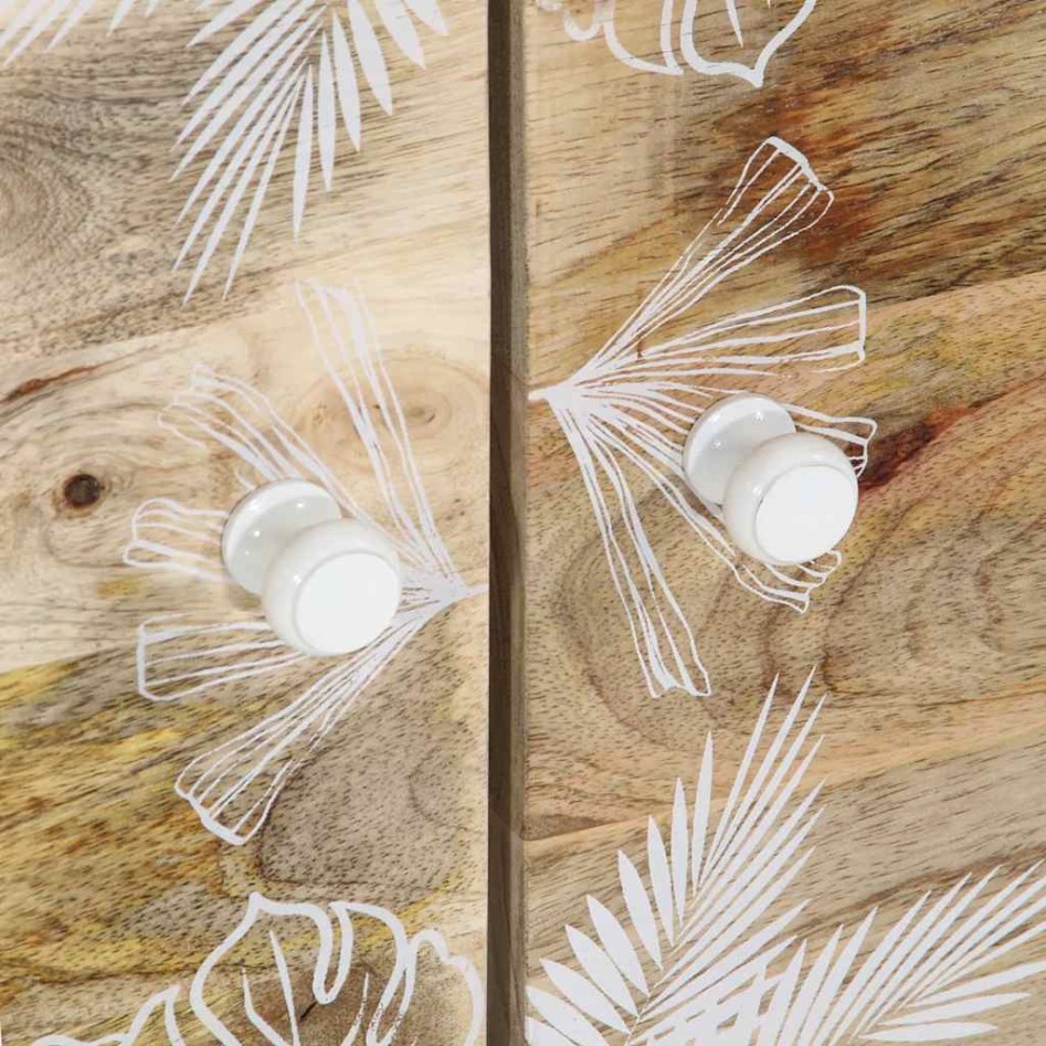 Mesa de centro de madera maciza de mango 80x50x40