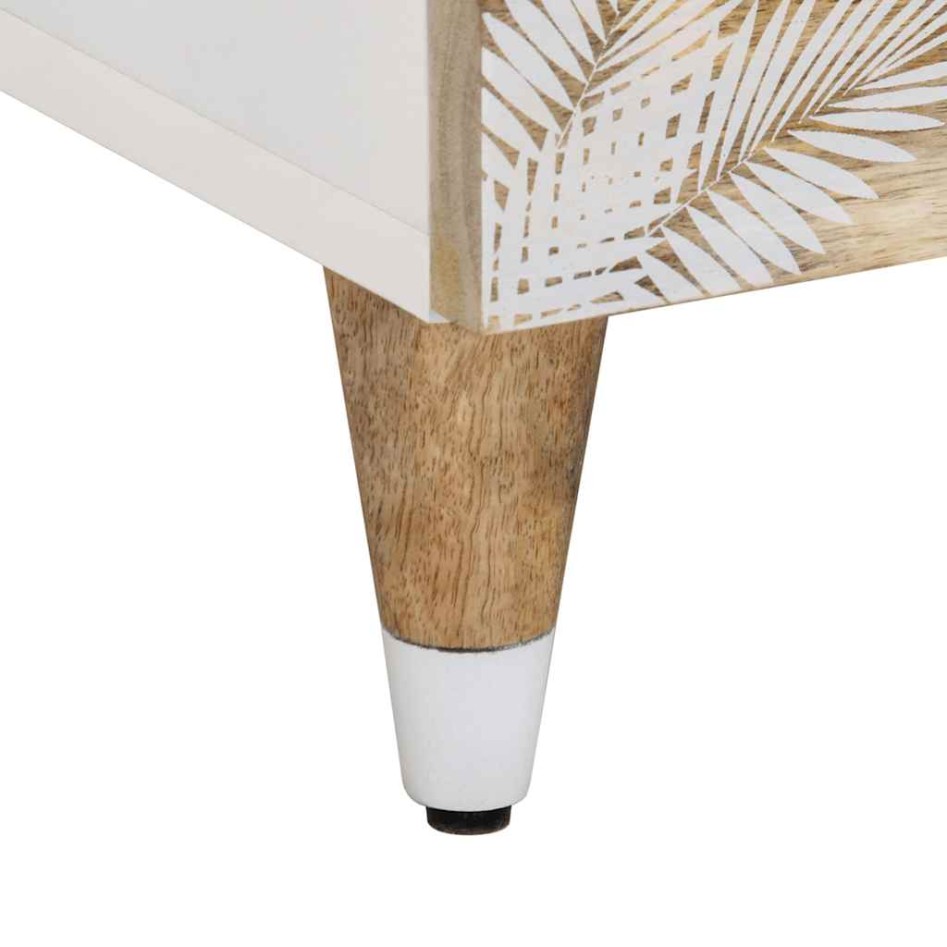 Mesa de centro de madera maciza de mango 80x50x40