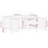 Mesa de centro de madera maciza de mango 80x50x40