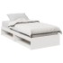 Sofá cama sin colchón madera maciza de pino blanco 90x190