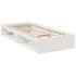 Sofá cama sin colchón madera maciza de pino blanco 90x190