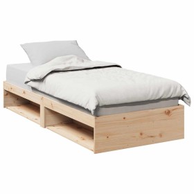 Sofá cama sin colchón madera maciza de pino 90x200