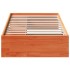 Sofá cama sin colchón madera maciza pino marrón cera 90x200