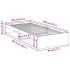 Sofá cama sin colchón madera maciza pino marrón cera 90x200