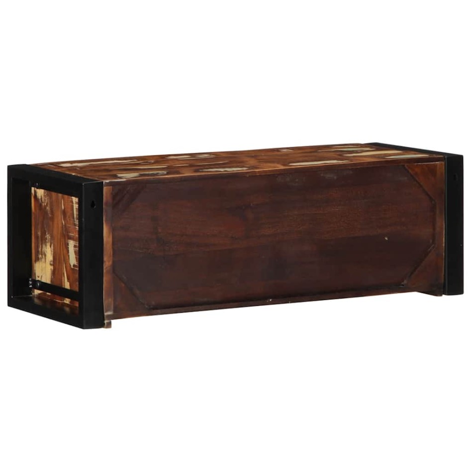 Mueble de TV multicolor 80x30x25 cm madera maciza