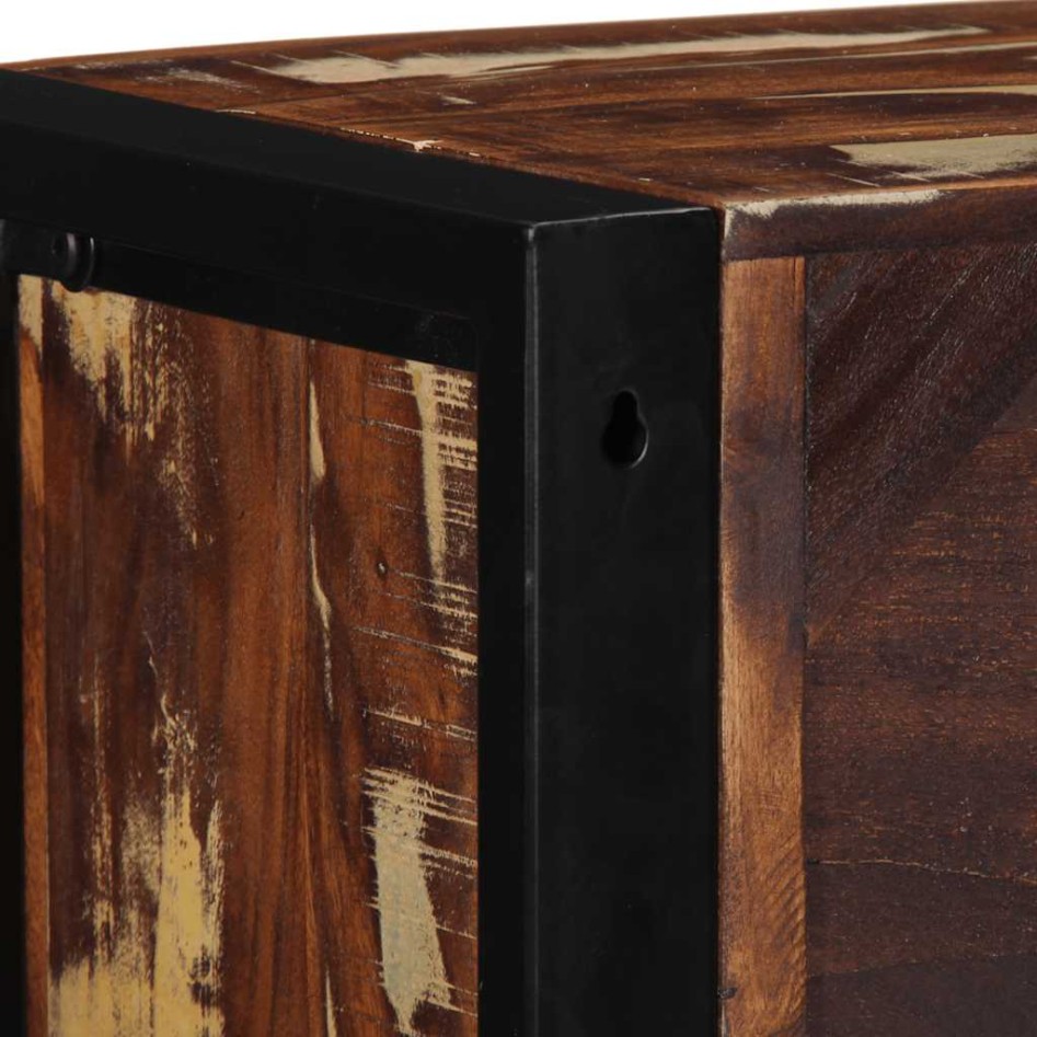 Mueble de TV multicolor 80x30x25 cm madera maciza