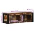 Mueble de TV multicolor 80x30x25 cm madera maciza