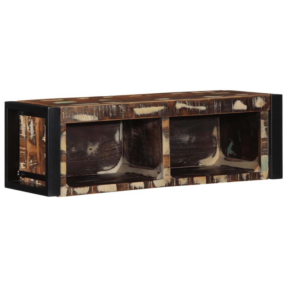 Mueble de TV multicolor 80x30x25 cm madera maciza