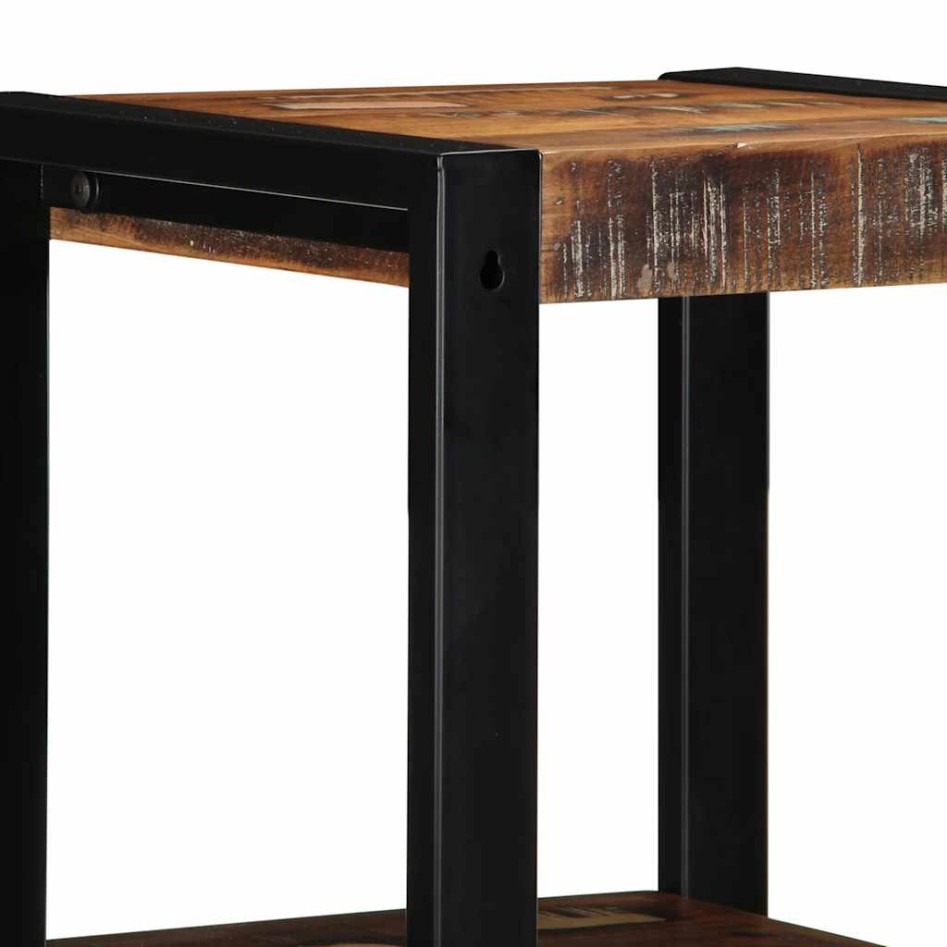 Estantería pared multicolor 35x35x100cm madera maciza