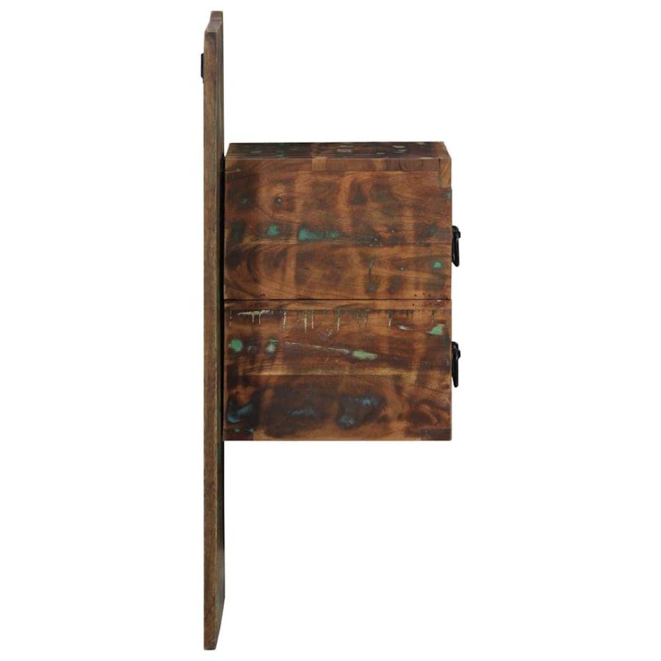 Mesilla de noche multicolor 60x32x80 cm madera maciza