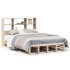 Cama con estantería sin colchón madera maciza 140x200