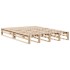 Cama con estantería sin colchón madera maciza 140x200