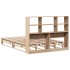 Cama con estantería sin colchón madera maciza 140x200