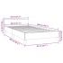 Estructura de cama con cabecero sin colchón tela azul 80x200