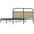 Estructura de cama sin colchón 150x200 cm madera roble