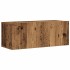 Conjunto de mueble de TV 7 piezas montado la pared madera