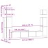 Conjunto de mueble de TV 6 piezas montado la pared madera