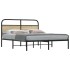 Estructura de cama sin colchón 160x200 cm madera roble