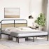 Estructura de cama sin colchón 160x200 cm madera roble
