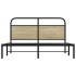 Estructura de cama sin colchón 160x200 cm madera roble