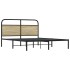 Estructura de cama sin colchón 160x200 cm madera roble