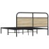 Estructura de cama sin colchón 160x200 cm madera roble