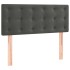 Cama box spring colchón y LED terciopelo gris oscuro 120x190