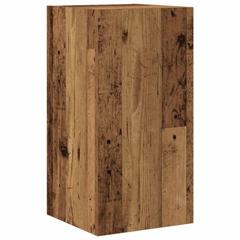 Conjunto de mueble de TV 5 piezas montado la pared madera