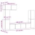 Conjunto de mueble de TV 5 piezas montado la pared madera