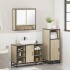 Set de muebles de baño 3 pzas madera contrachapada roble