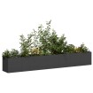 Jardinera de acero laminado en frío negro 280x40x40 cm