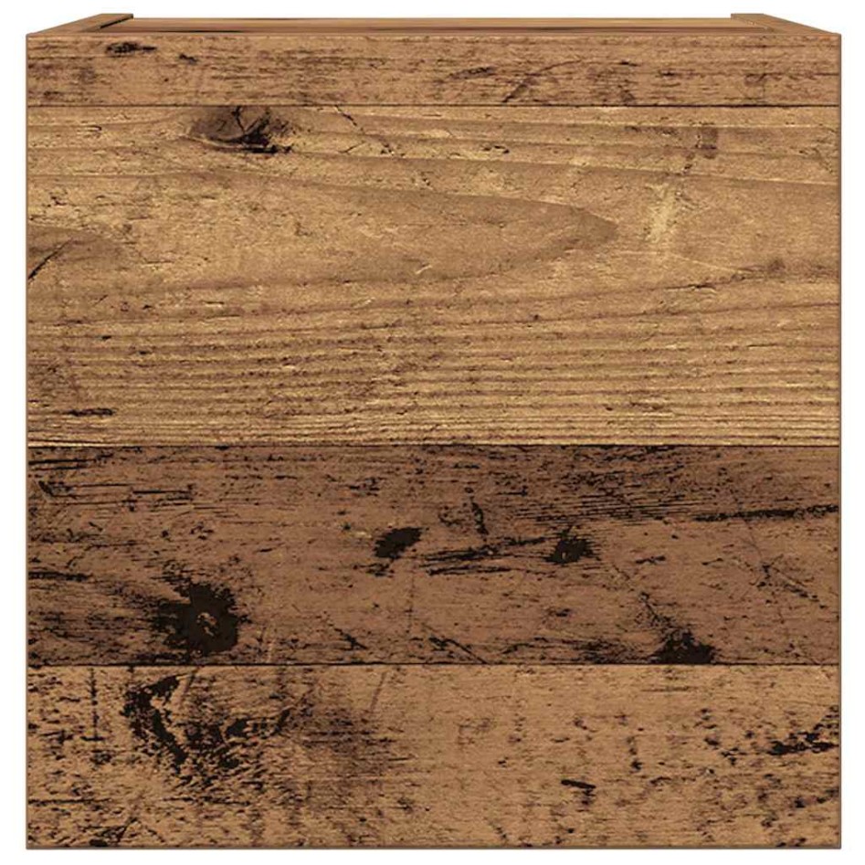 Conjunto de mueble de TV 4 piezas montado la pared madera