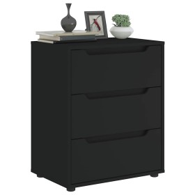 Aparador VISNES negro 60x40x73 cm madera de