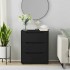 Aparador VISNES negro 60x40x73 cm madera de