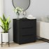 Aparador VISNES negro 60x40x73 cm madera de