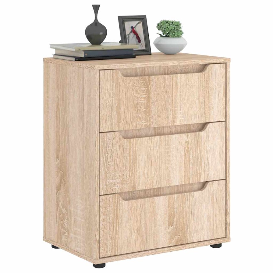 Aparador VISNES roble sonoma 60x40x73 cm madera de