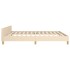 Cama sin colchón tela color crema 160x200
