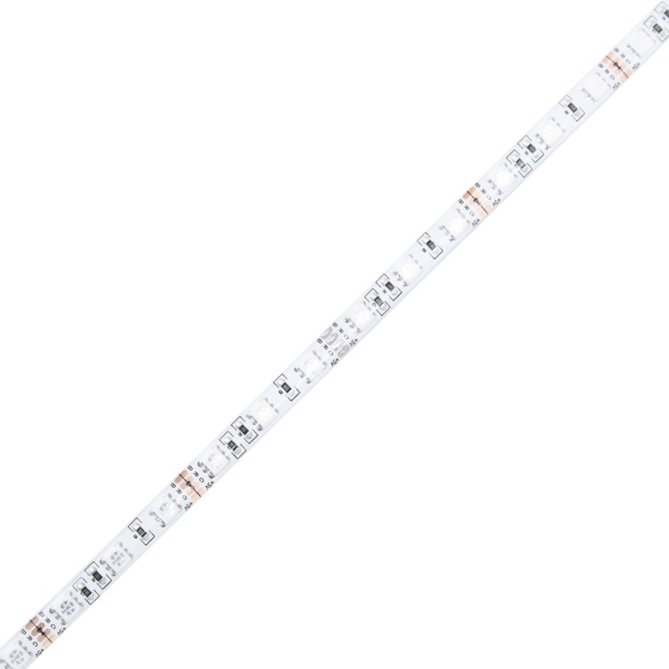 Estructura de cama cabecero luces LED roble ahumado 100x200