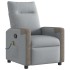 Sillón reclinable de masaje de tela gris