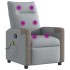 Sillón reclinable de masaje de tela gris