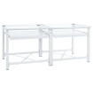 Soporte pedestal doble lavadora con estantes extraíbles blanco