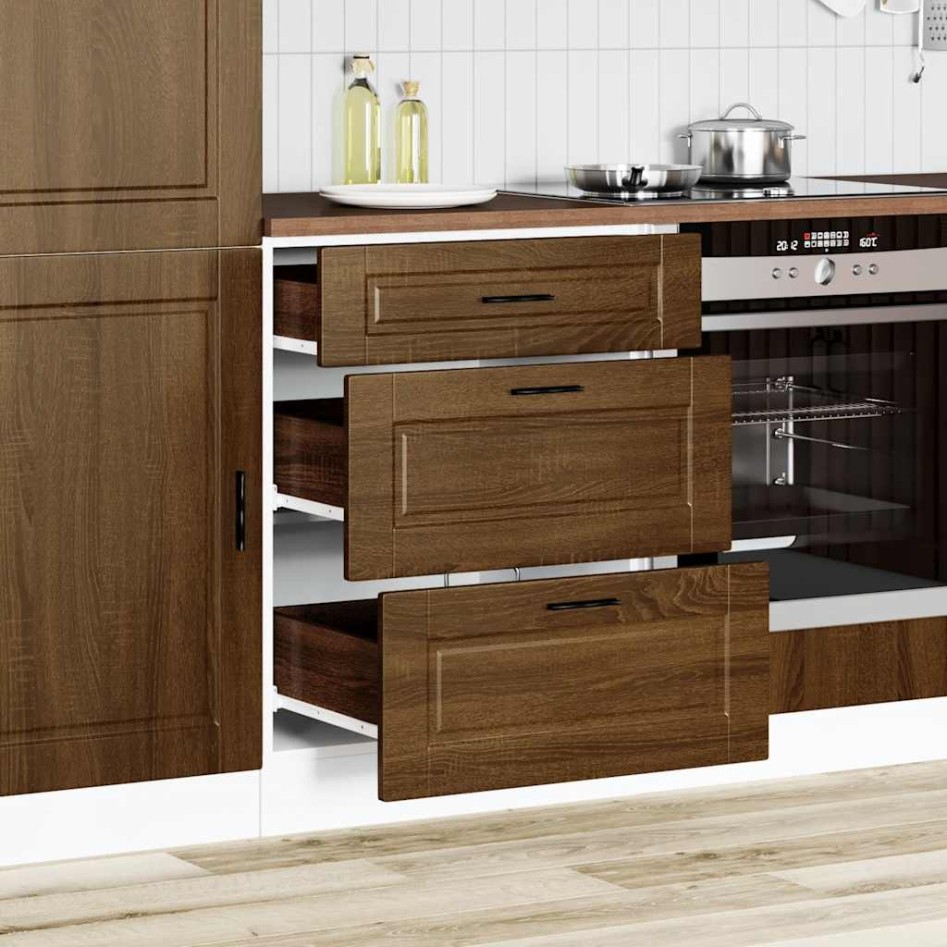 Mueble bajo de cocina porto roble marrón madera