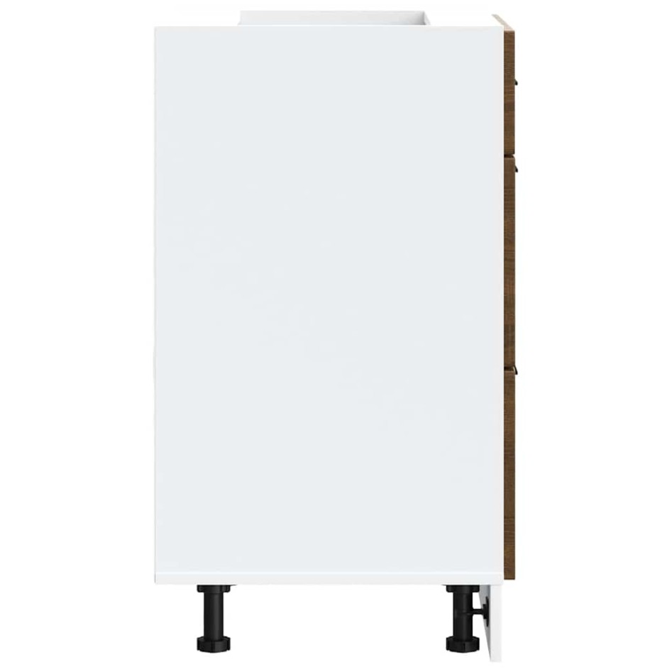 Mueble bajo de cocina porto roble marrón madera