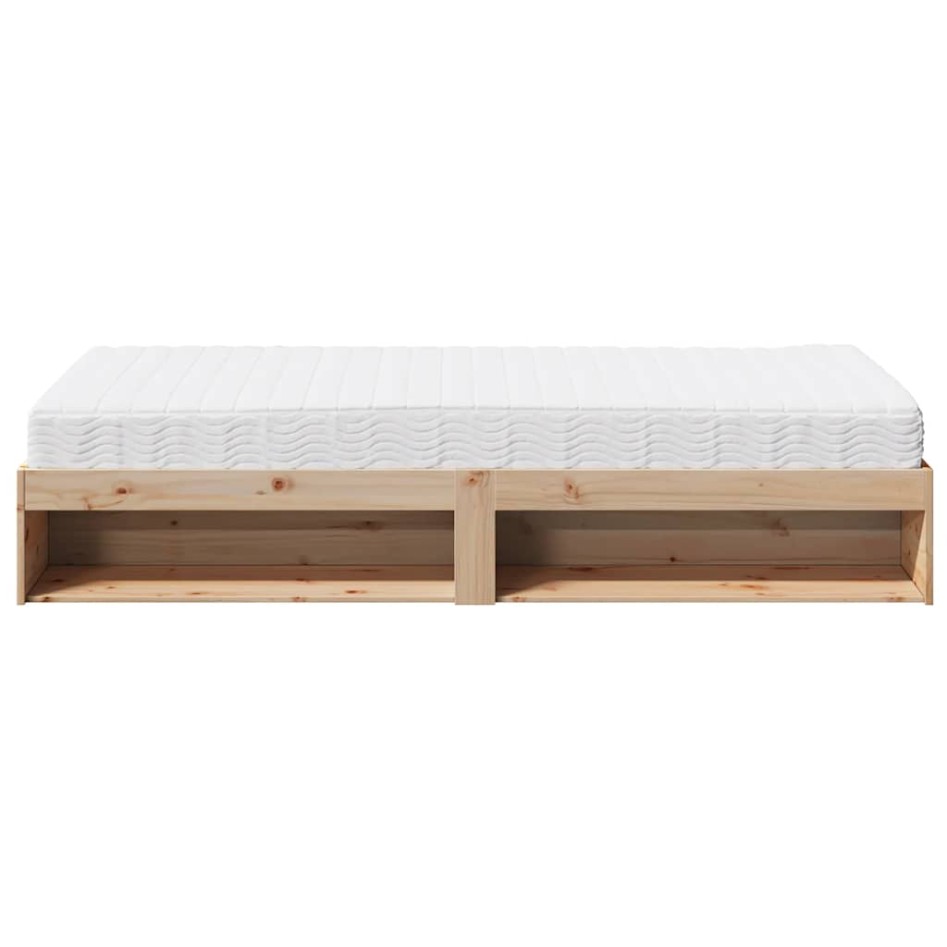 Sofá cama con colchón madera maciza de pino 80x200