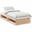 Sofá cama con colchón madera maciza de pino 90x190 cm